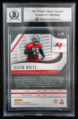 2019 Panini Prizm #312 Devin White Tampa Bay Buccaneers BGS Autograph 10