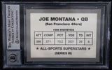 1989-90 All-Sport Superstars #SERIES 3 Joe Montana SF 49ers BGS Autograph 10
