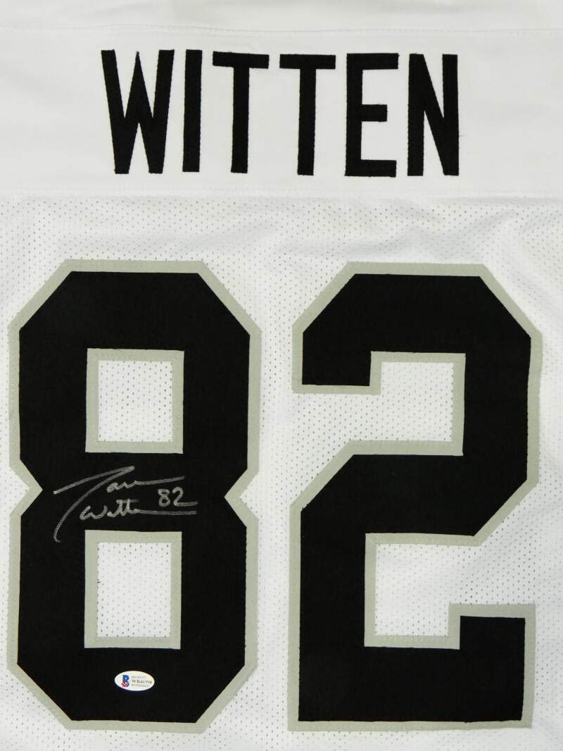 Jason Witten Autographed White Pro Style Jersey - Beckett W Auth *8