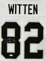 Jason Witten Autographed White Pro Style Jersey - Beckett W Auth *8