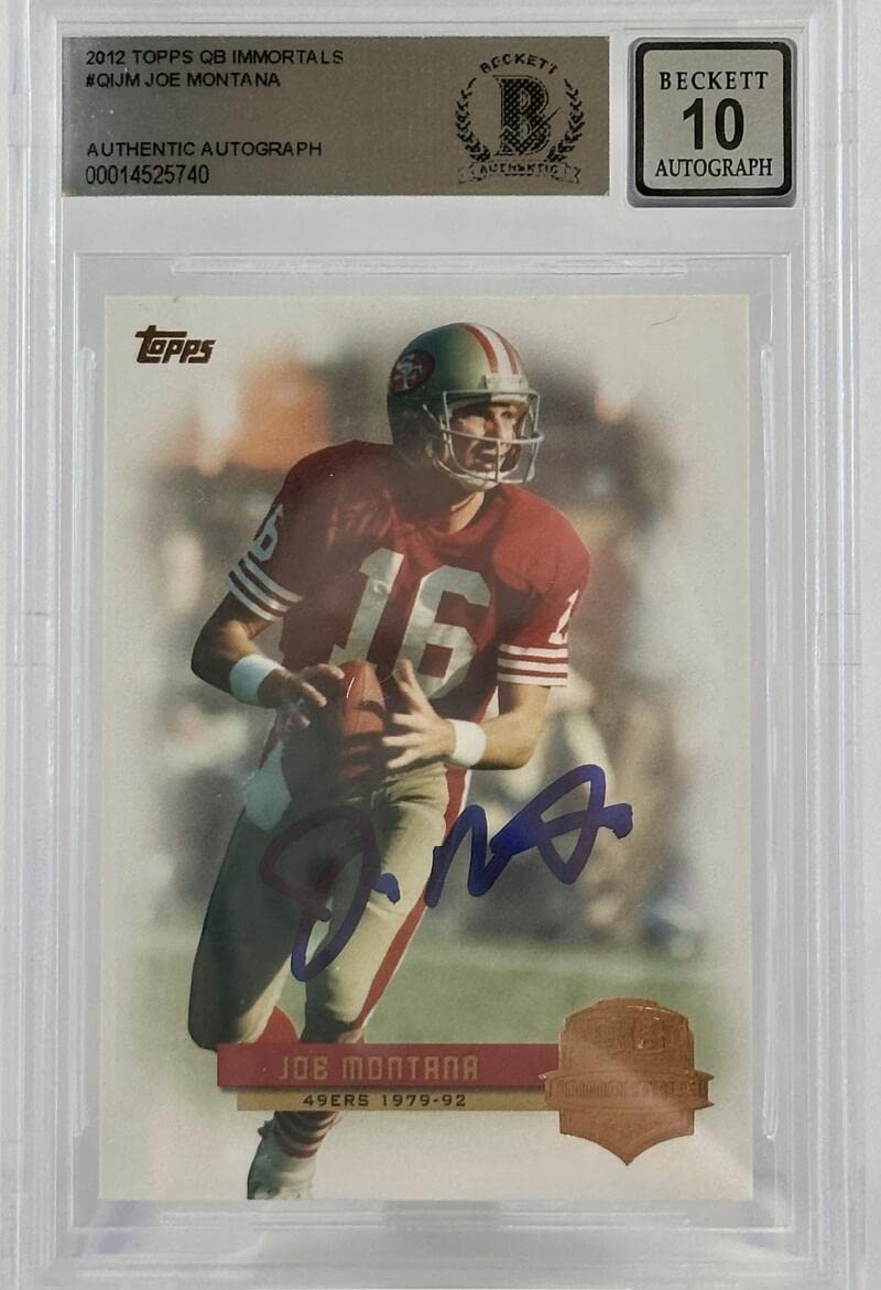2012 Topps QB Immortals #QIJM Joe Montana Auto San Fran 49ers BGS Autograph 10