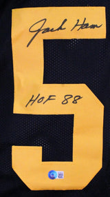 Jack Ham Autographed Black w/Yellow Pro Style Jersey w/ HOF-Beckett W Hologram