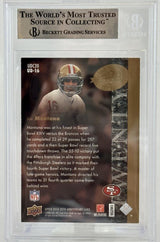 2008 Upper Deck 20th Anniversary #UD16 Joe Montana Auto SF 49ers BGS Auto
