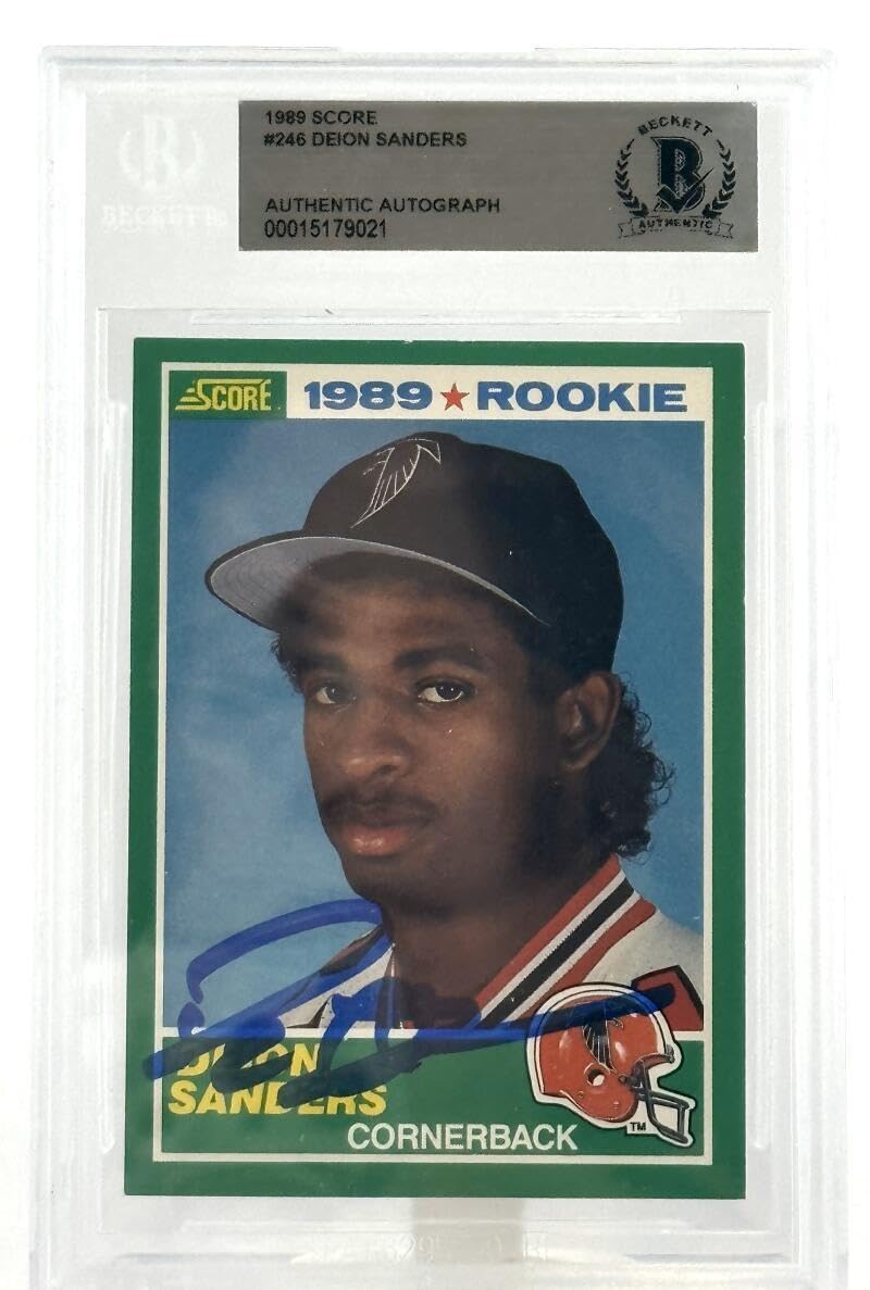 1989 Score #246 Deion Sanders Atlanta Falcons BGS Autograph 10