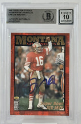 1995 Collector's Choice Joe Montana #JM5 Auto San Francisco 49ers BGS Auto 10