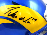 Puka Nacua Autographed Los Angeles Rams Speed Mini Helmet - Fanatics *Black