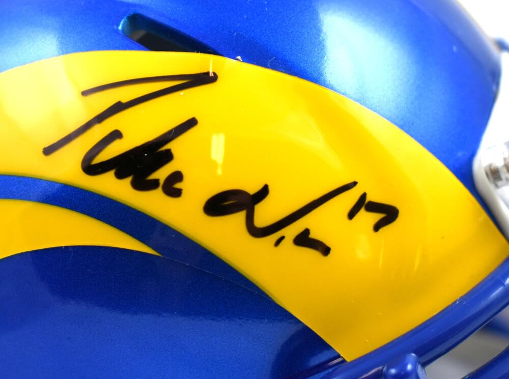 Puka Nacua Autographed Los Angeles Rams Speed Mini Helmet - Fanatics *Black