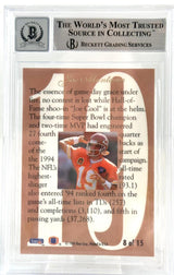 1994 Ultra Flair Hot Numbers #8 Joe Montana Auto Kansas Chiefs BGS Autograph 10