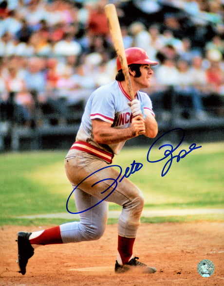 Pete Rose Autographed Framed 8x10 Photo Cincinnati Reds PR Holo Stock #162380