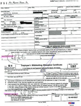 Carlos Santana Authentic Double Signed 1999 W-4 Employee Form PSA/DNA #T23156