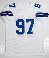 Taco Charlton Autographed White Pro Style Jersey- JSA Witnessed Auth