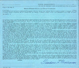 Red Sox Ted Williams Authentic Signed 7.5X8.5 Document PSA/DNA #T00803