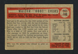 Hoot Evers Autographed 1954 Bowman Card #18 Boston Red Sox (Creases) SKU #162230