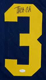 Taco Charlton Autographed Navy Blue College Style Jersey- JSA W Auth