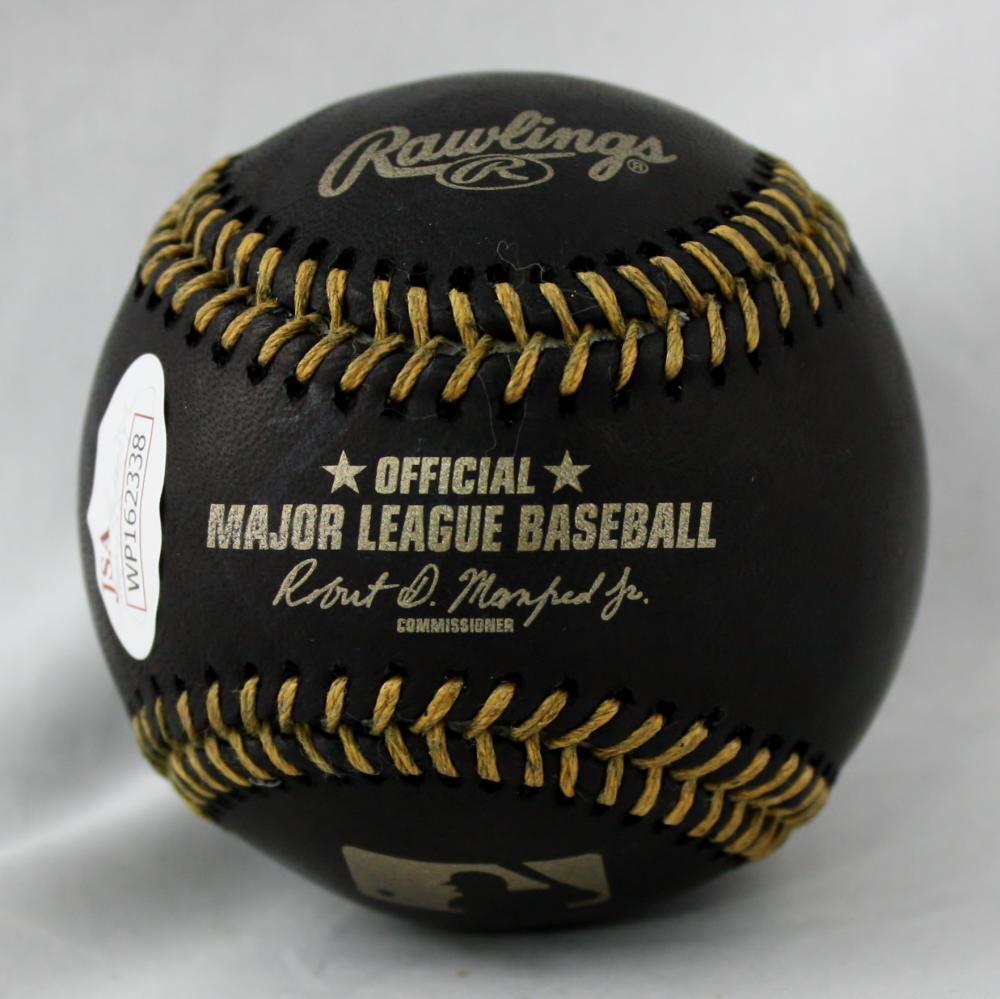 Jose Altuve Autographed Rawlings OML Black Baseball- JSA Witnessed Auth