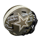 Randy White Autographed Salute To Service Full Size Replica Helmet w/ Inscriptions - BAS
