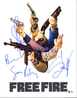 Free Fire (Armie Hammer, Sam Riley +2) Authentic Signed 11X14 Photo BAS #A09812