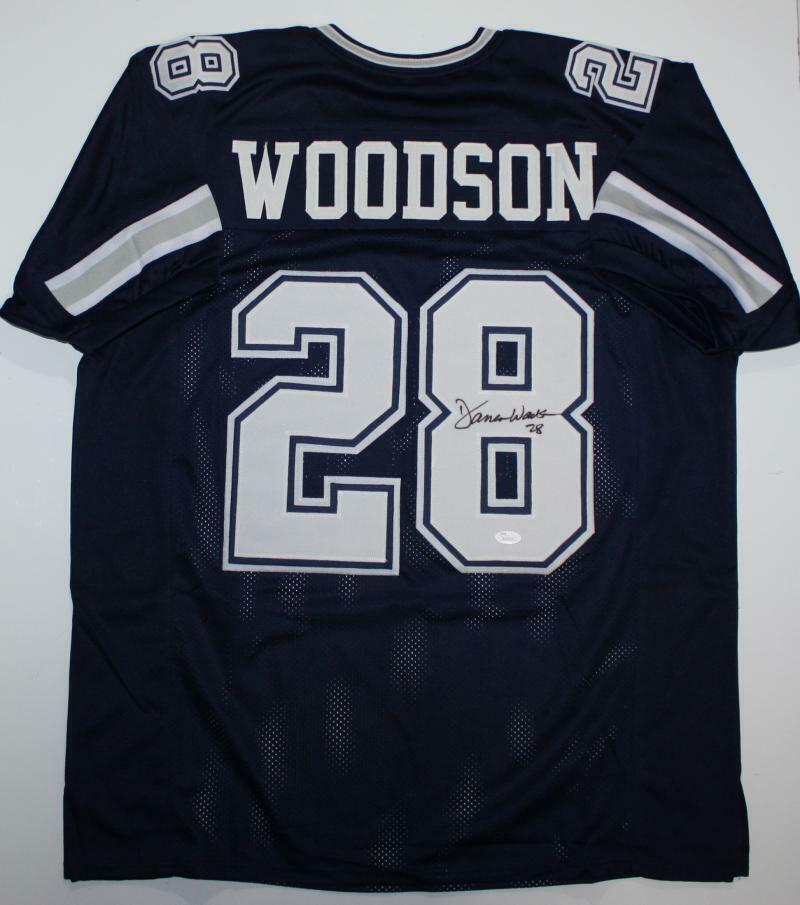 Darren Woodson Autographed Blue Dbl Stitch Pro Style Jersey *8- JSA Witness Auth