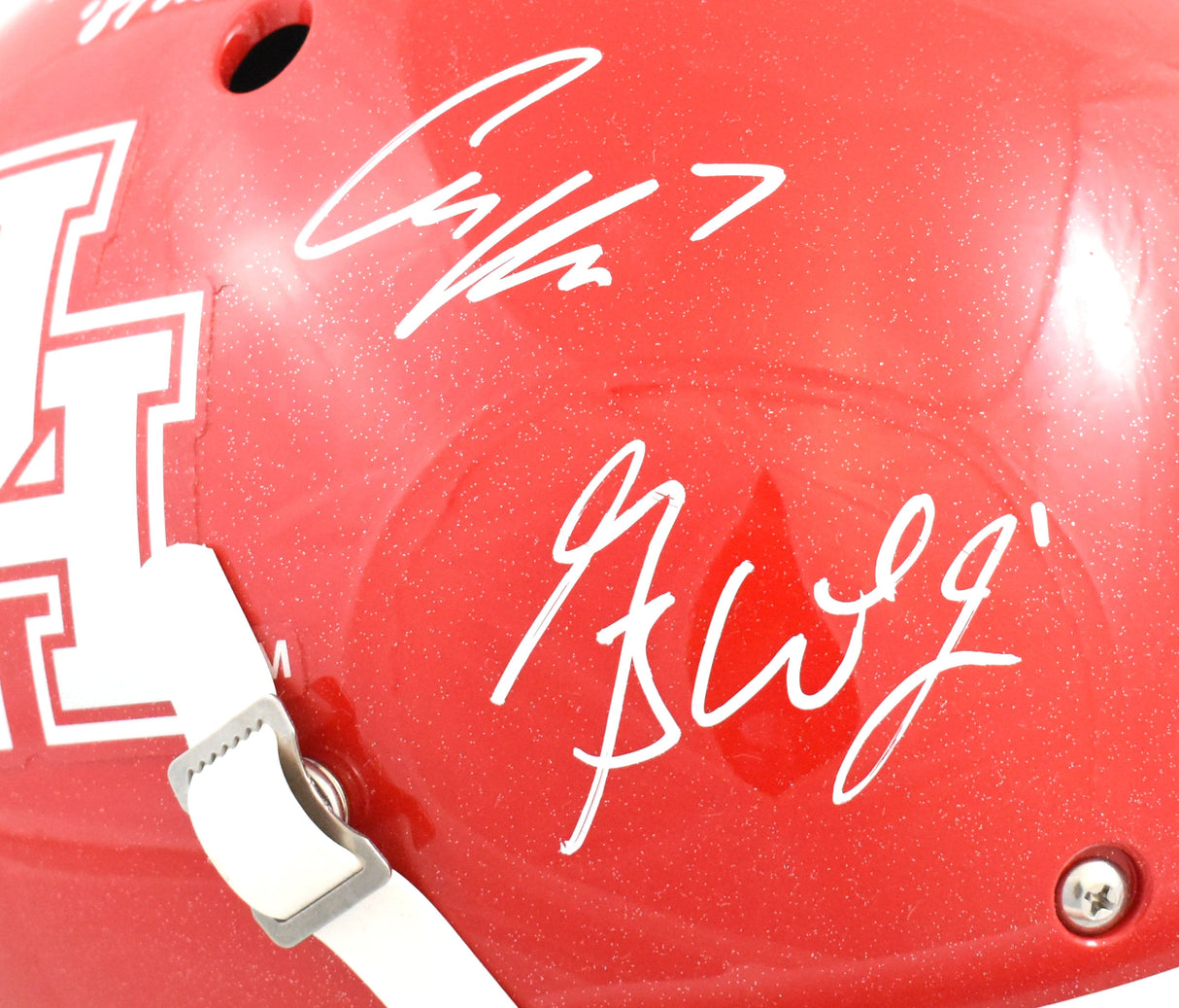 QB Legends Autographed Houston Cougars F/S Schutt Helmet - JSA W