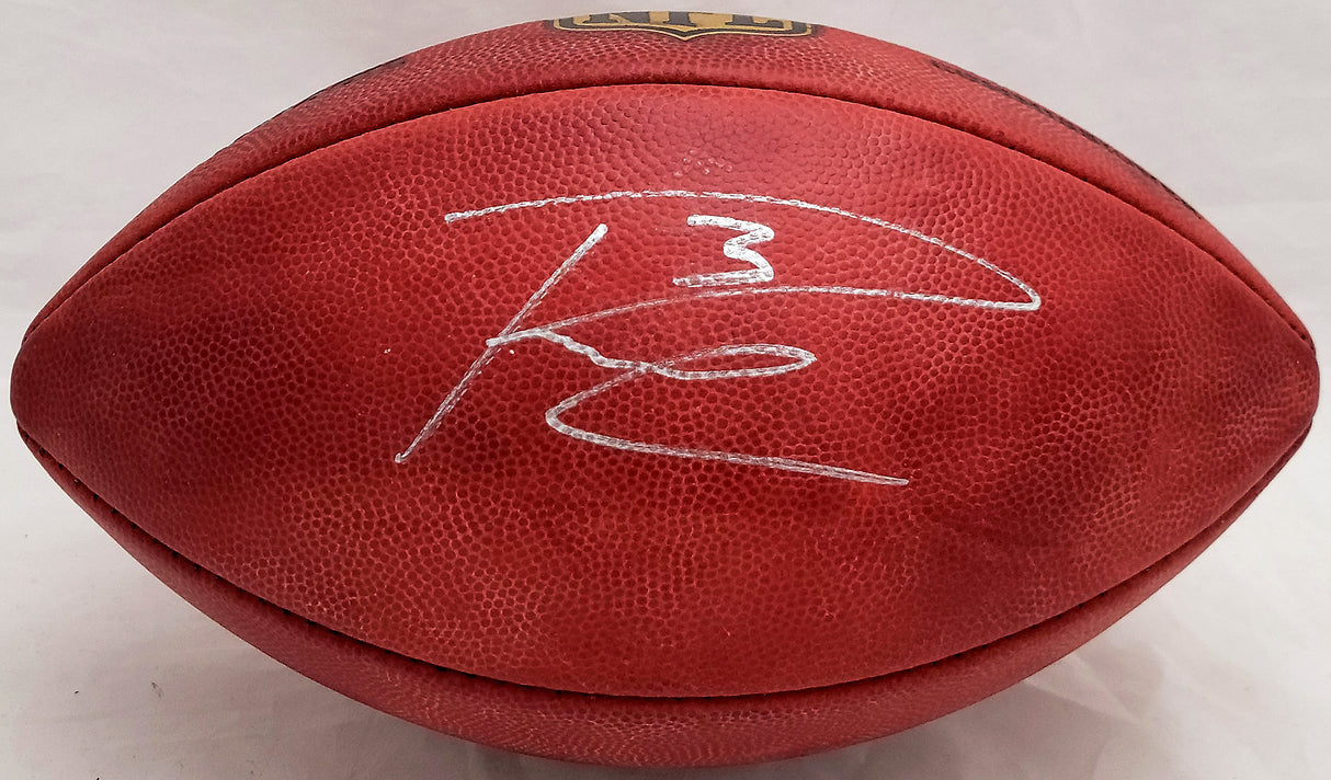 Russell Wilson Autographed Official NFL Leather Football Seattle Seahawks Beckett BAS QR #BF24939