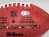 Russell Wilson Autographed Official NFL Leather Football Seattle Seahawks Beckett BAS QR #BF24939