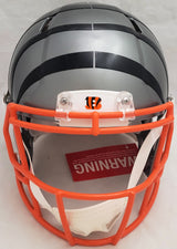 Ja'Marr Chase Autographed Cincinnati Bengals AMP Gray Full Size Authentic Speed Helmet Beckett BAS QR #WU15468