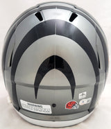 Ja'Marr Chase Autographed Cincinnati Bengals AMP Gray Full Size Replica Speed Helmet Beckett BAS QR #WU15505