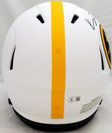Kenny Pickett Autographed Pittsburgh Steelers Lunar Eclipse White Full Size Authentic Speed Helmet Beckett BAS QR Stock #205922