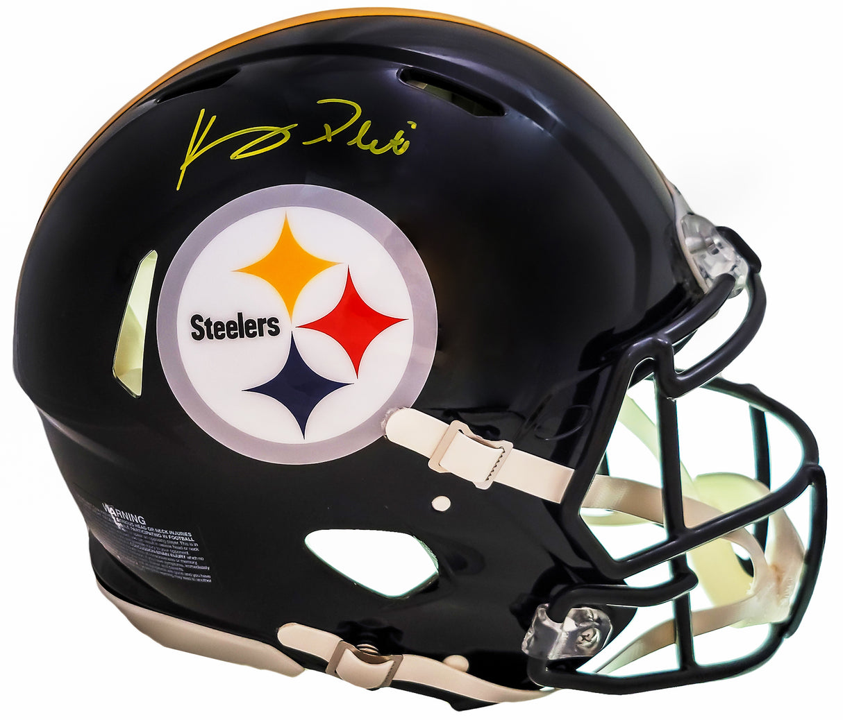 Kenny Pickett Autographed Pittsburgh Steelers Black Full Size Authentic Speed Helmet Beckett BAS QR Stock #205920