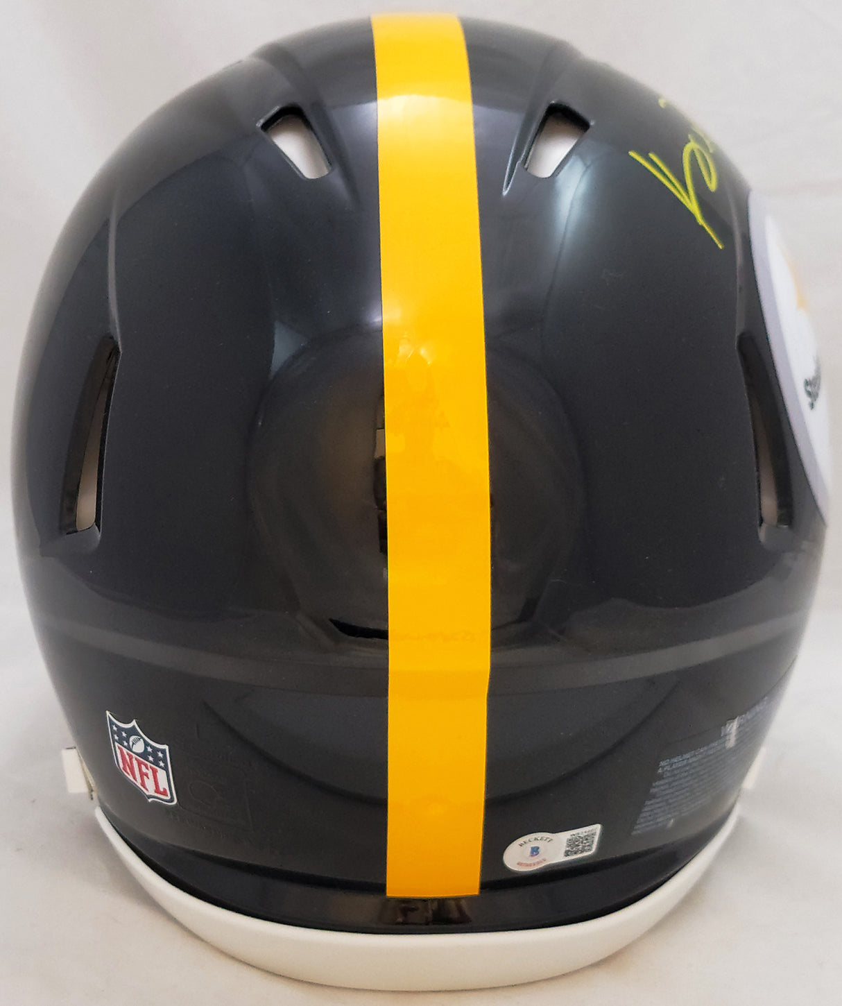 Kenny Pickett Autographed Pittsburgh Steelers Black Full Size Authentic Speed Helmet Beckett BAS QR Stock #205920