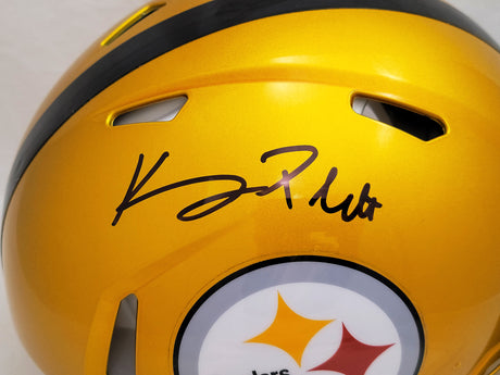 Kenny Pickett Autographed Pittsburgh Steelers Flash Yellow Full Size Authentic Speed Helmet Beckett BAS QR Stock #205924