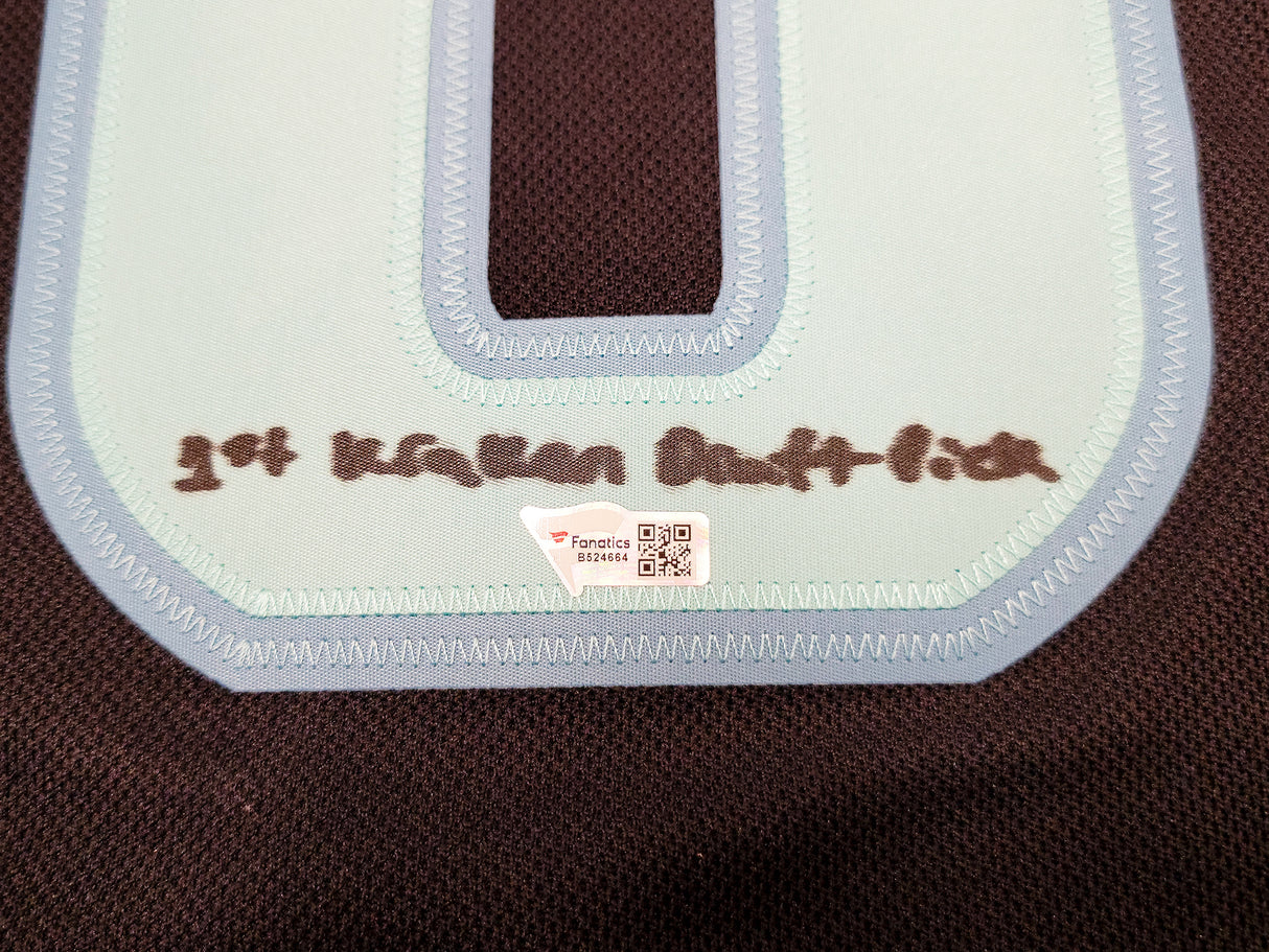 Seattle Kraken Matty Beniers Autographed Blue Adidas Jersey Size 54 With Inaugural Patch "1st Kraken Draft Pick" Fanatics Holo Stock #206002