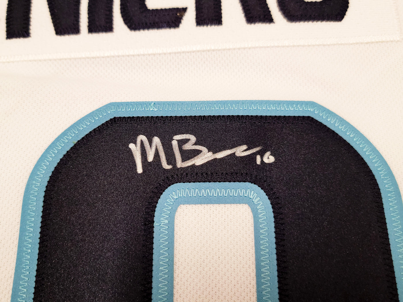 Seattle Kraken Matty Beniers Autographed White Adidas Authentic Jersey Size 54 With Inaugural Patch "1st Kraken Draft Pick" Fanatics Holo Stock #206010