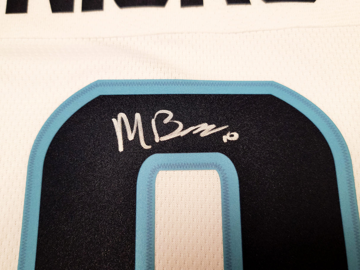 Seattle Kraken Matty Beniers Autographed White Fanatics Jersey Size XL With Inaugural Patch Fanatics Holo Stock #206007