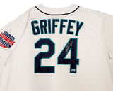Seattle Mariners Ken Griffey Jr. Autographed White Nike Cooperstown Edition Jersey HOF Patch Size XXL Beckett BAS QR Stock #206025