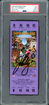 John Elway Autographed 1998 Super Bowl XXXII Ticket Denver Broncos PSA 9 Auto Grade Gem Mint 10 PSA/DNA #63633228