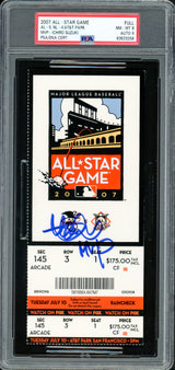 Ichiro Suzuki Autographed 2007 All Star Game Ticket Seattle Mariners PSA 8 Auto Grade Mint 9 "MVP" PSA/DNA #63633258