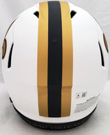 Jameis Winston Autographed New Orleans Saints Lunar Eclipse White Full Size Authentic Speed Helmet "Who Dat" Beckett BAS QR Stock #206498