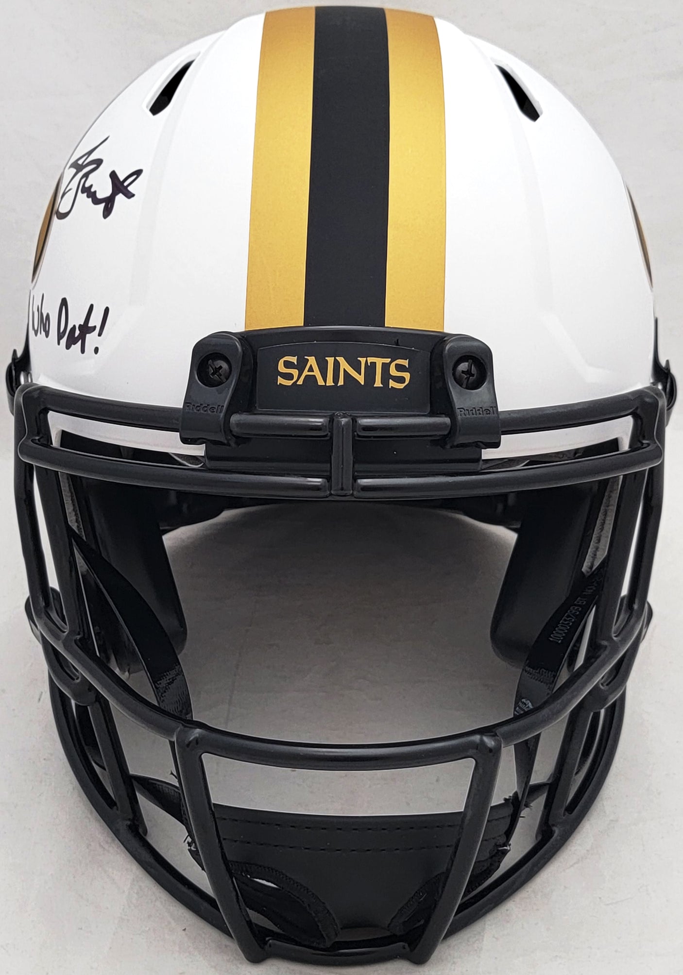 Jameis Winston Autographed New Orleans Saints Lunar Eclipse White Full Size Authentic Speed Helmet "Who Dat" Beckett BAS QR Stock #206498