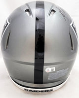 Davante Adams Autographed Las Vegas Raiders Flash Gray Full Size Authentic Speed Helmet Beckett BAS QR Stock #206038