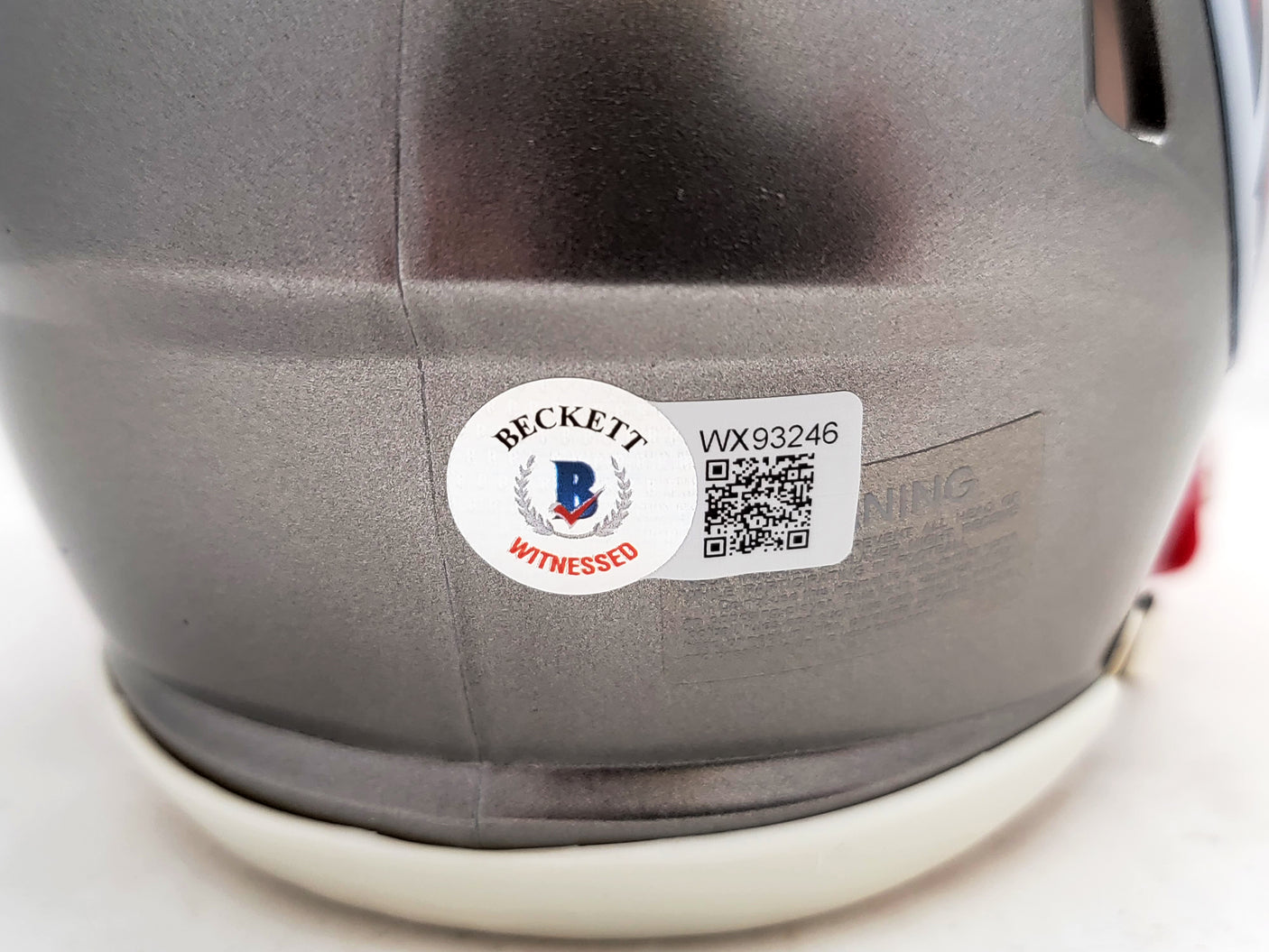 Drake London Autographed Atlanta Falcons Flash Gray Speed Mini Helmet Beckett BAS QR Stock #206127