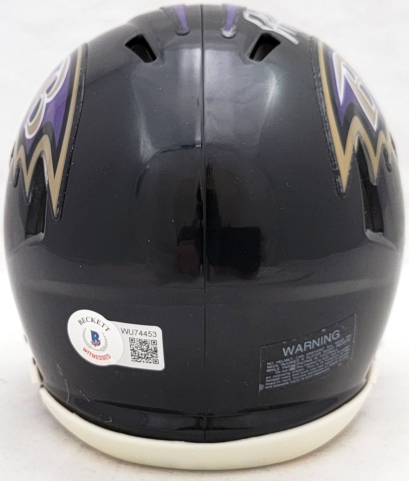 David Ojabo Autographed Baltimore Ravens Black Speed Mini Helmet Beckett BAS QR Stock #206132