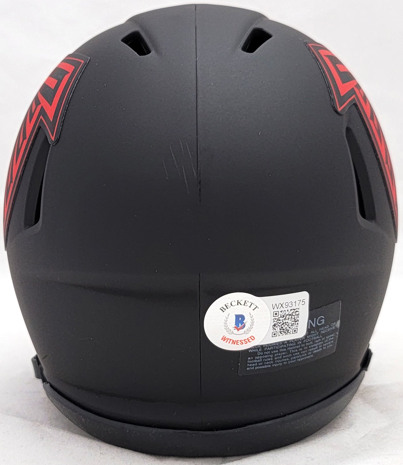 Drake London Autographed Atlanta Falcons Eclipse Black Speed Mini Helmet Beckett BAS QR Stock #206128