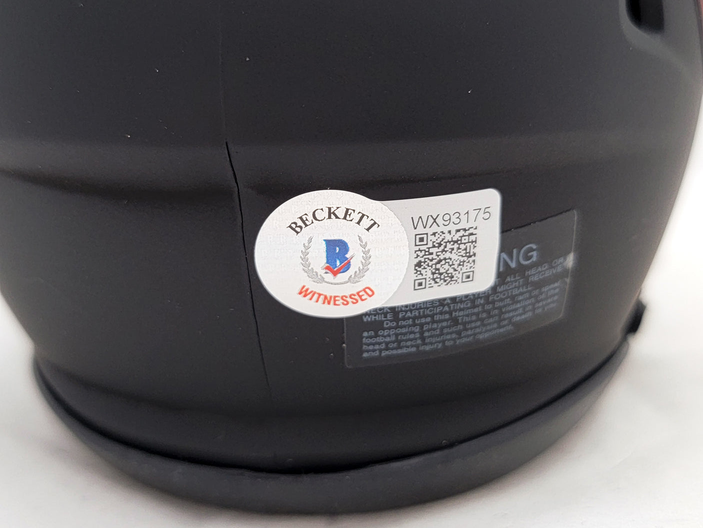 Drake London Autographed Atlanta Falcons Eclipse Black Speed Mini Helmet Beckett BAS QR Stock #206128