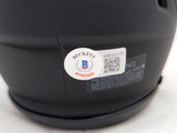 Drake London Autographed Atlanta Falcons Eclipse Black Speed Mini Helmet Beckett BAS QR Stock #206128