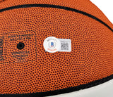 Gary Payton Autographed Official Spalding White Panel Basketball Seattle Supersonics "HOF 2013" Beckett BAS QR Stock #206122
