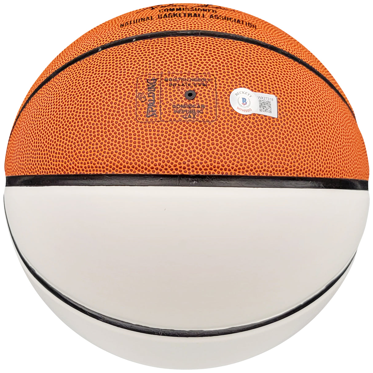 Gary Payton Autographed Official Spalding White Panel Basketball Seattle Supersonics Beckett BAS QR Stock #206120