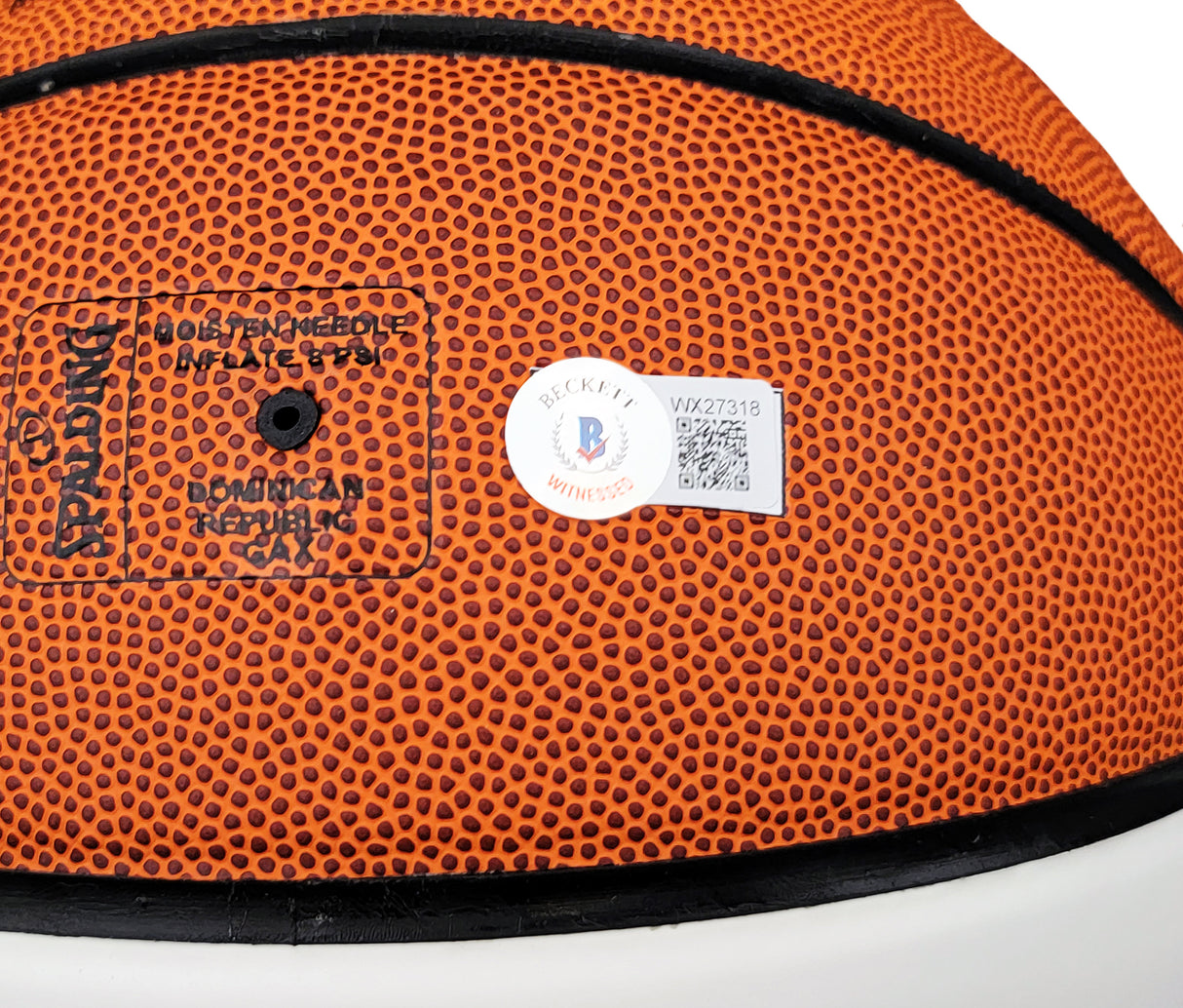 Gary Payton Autographed Official Spalding White Panel Basketball Seattle Supersonics Beckett BAS QR Stock #206120