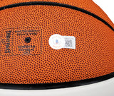 Gary Payton Autographed Official Spalding White Panel Basketball Seattle Supersonics Beckett BAS QR Stock #206120