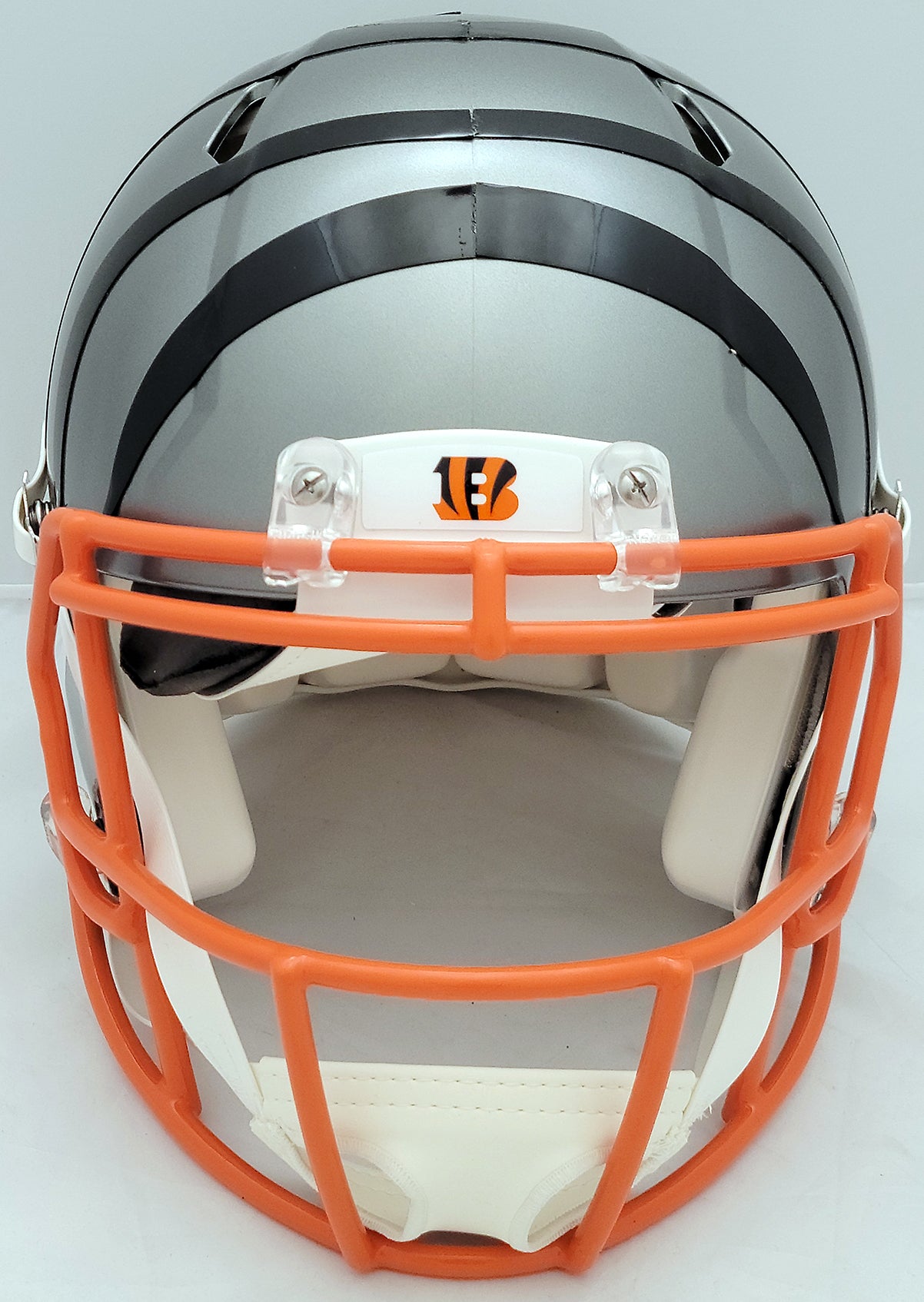 Ja'Marr Chase Autographed Cincinnati Bengals Flash Gray Full Size Authentic Speed Helmet Beckett BAS QR Stock #205624